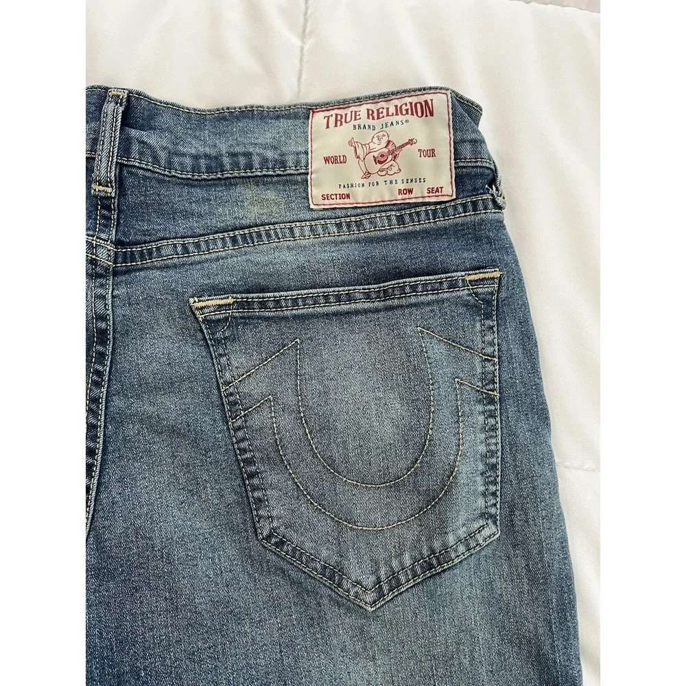 True Religion Ricky Straight Jeans Mens‎ 34x34 Medium Wash Y2K Skater (142)